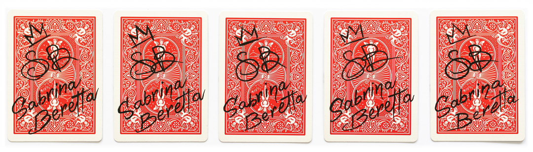 Cartes à jouer originales de Sabrina Beretta pour l'exposition du Cabinet d'amateur