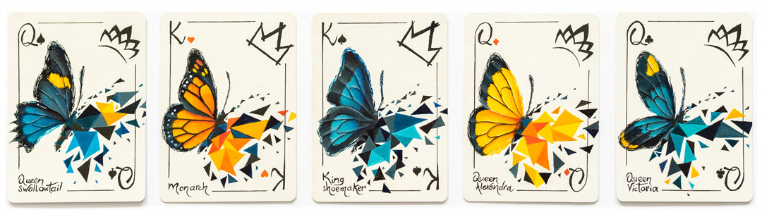 oeuvre originale sur cartes à jouer - Sabrina Beretta pour Le cabinet d'amateur